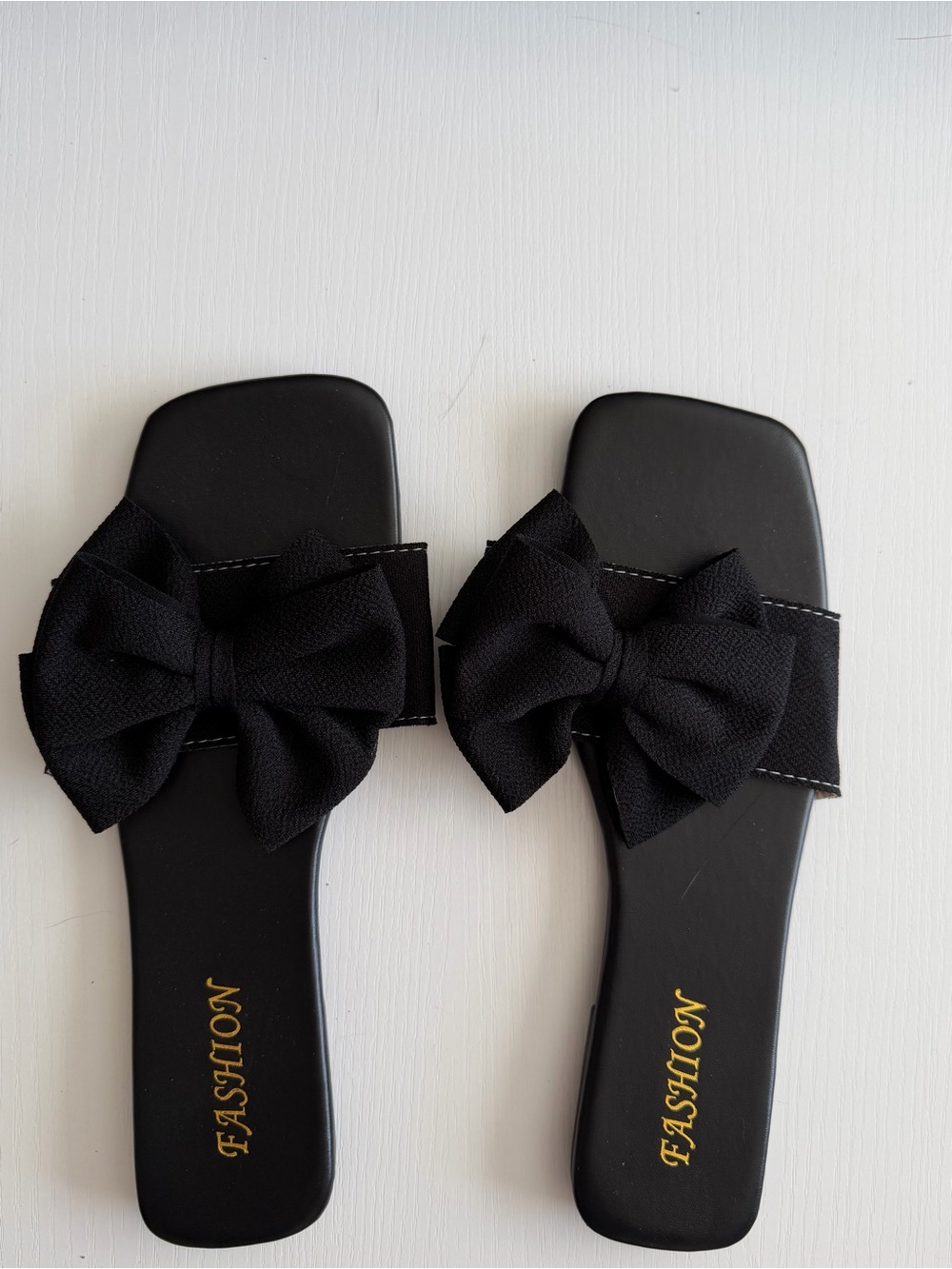 NWT* Fashion Black Bow Slide Sandals for Women - Size 48